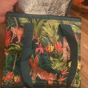 Tropical Print Insulated Tote Bag & shaker cup